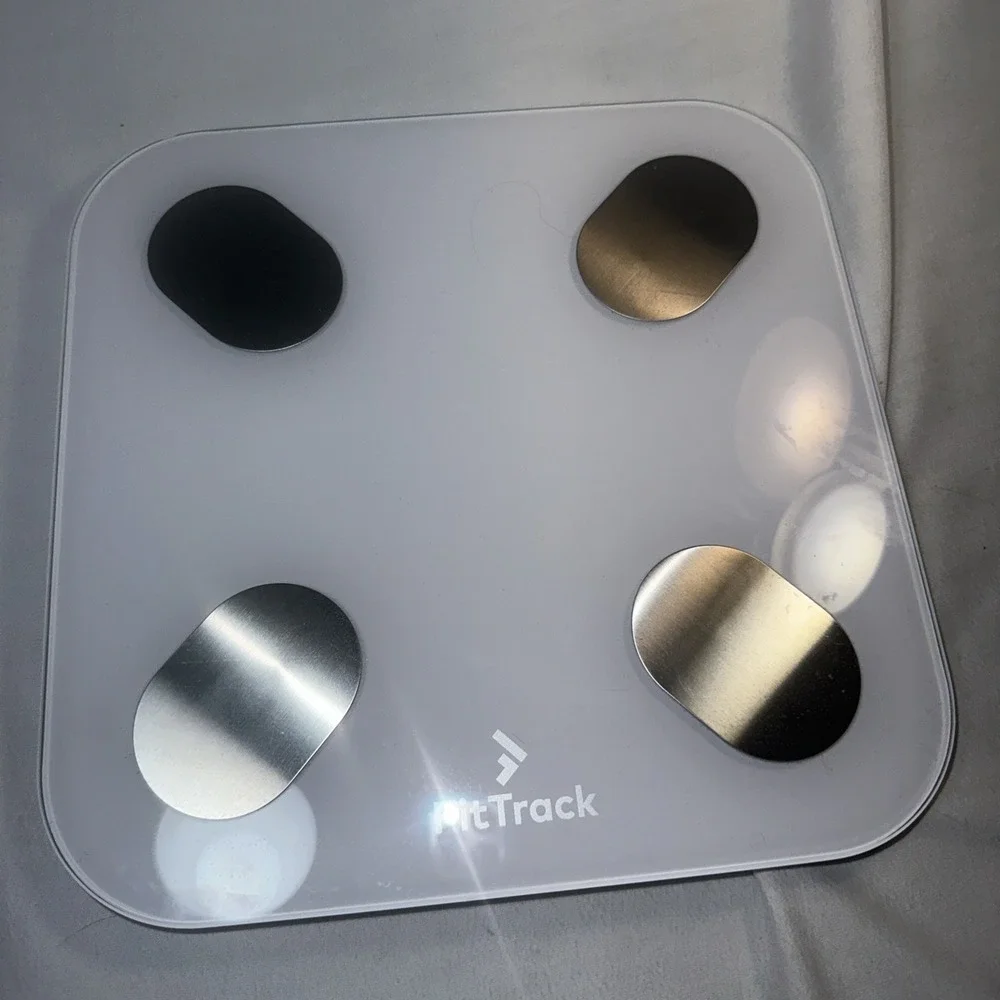 FitTrack Data Smart Body BMI Digital Scale -White (4 AAA Batteries NOT Included)